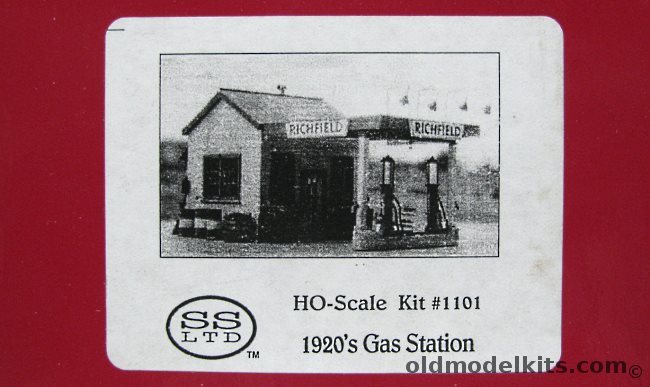 SS Ltd HO 1920s Gas Station Craftsman Kit - Mobile / Richfield / Shell / Clark / Standard / Phillips 66, 1101 plastic model kit